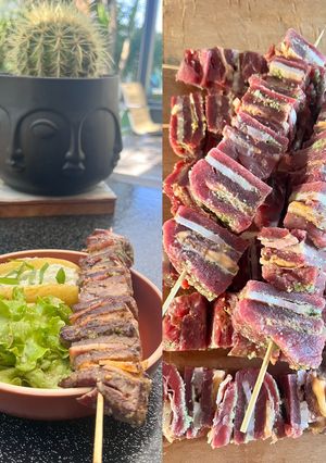 Une photo de Brochettes de bœufs originales.. vraiment trop bonnes 🍢