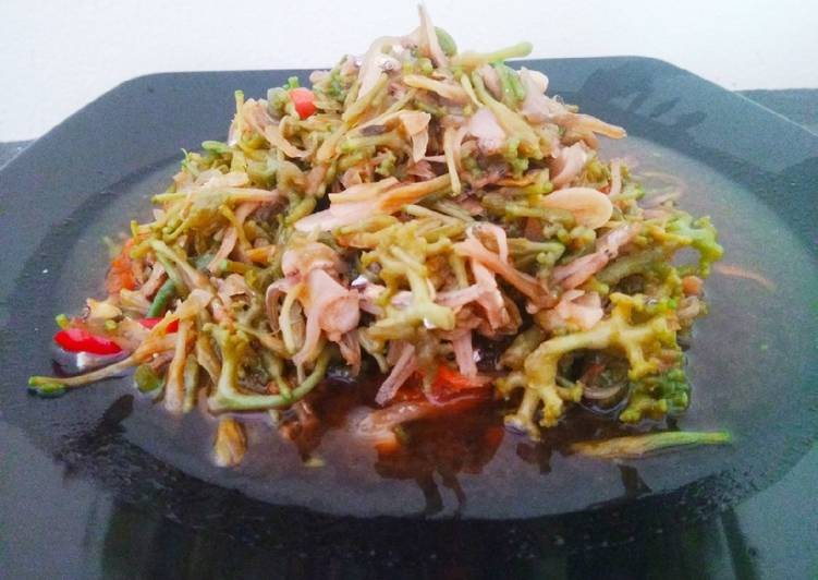 Tumis Bunga Pepaya Teri