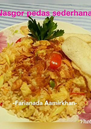 Foto resep Nasgor pedas sederhana