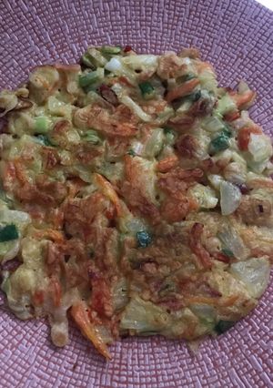 Foto resep Korean Pancake (Isi Sayuran dan Crabstick)