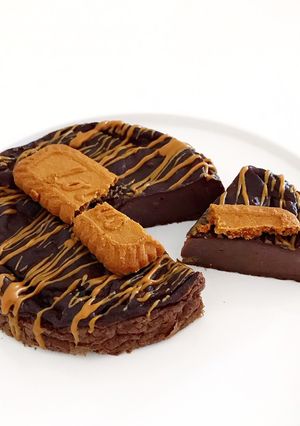 Une photo de Flan protéiné chocolat speculoos
