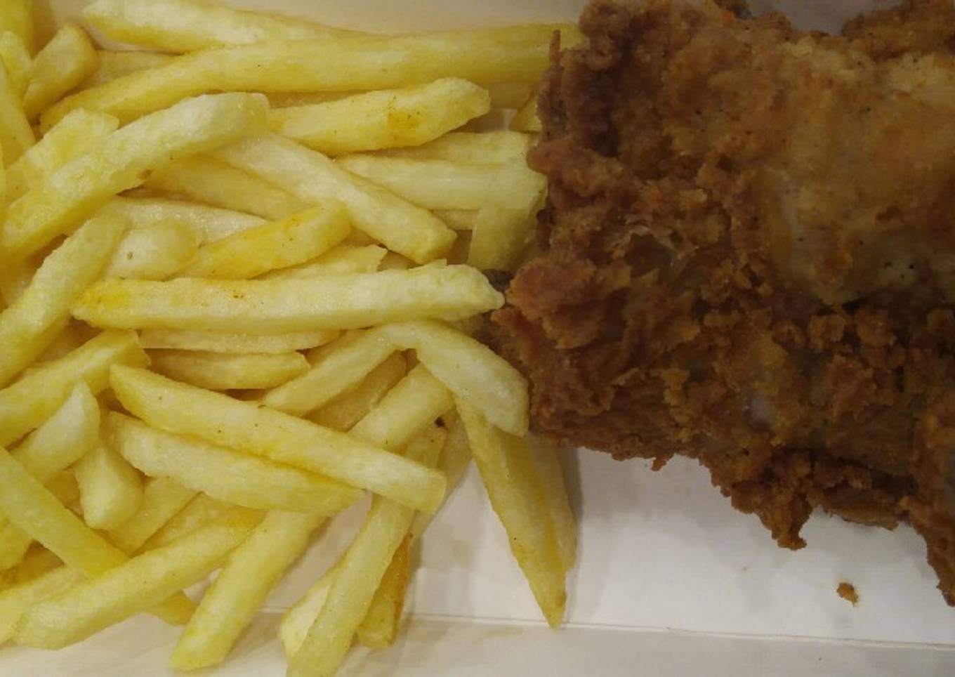 French fries with Fried Chicken