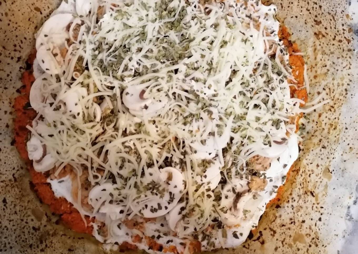 Pizza con base de zanahoria. Súpersana y divertida
