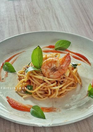 Foto resep Spaghetti Kencur Pedas Gurih