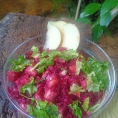 A picture of Beetroot coconut apple salad.