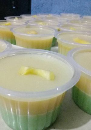 Foto resep Pudding lapis Pandan &Nangka