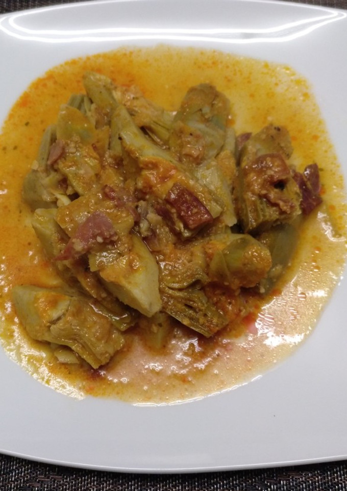 Una foto de Alcachofas guisadas