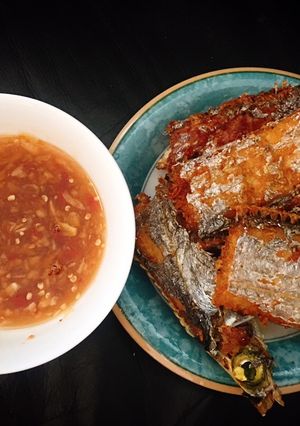 Hình của món Cá hố chiên giòn.