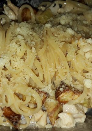 Una foto de Macarrones con queso cheddar
