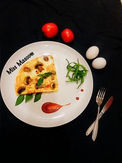 عکسی از دستور املت قارچ و گوجه