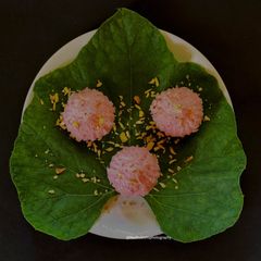 Rose Coconut Modak A picture of Rose Coconut Modak.