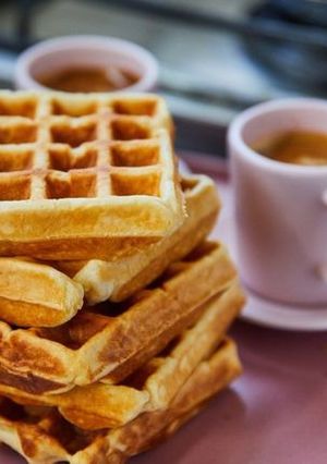 Édes gofri recept fotója
