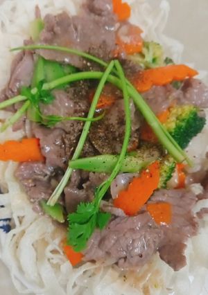 Hình của món Phở chiên giòn.