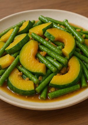 Foto resep Tumis Labu Kacang Panjang