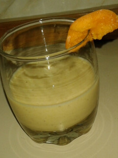 Una foto de Smoothie de Avena y duraznos