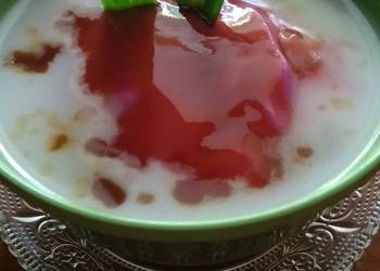 Masakan Unik Bubur sum-sum buah naga Ala Warteg