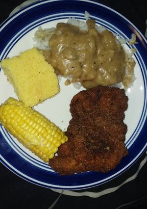 A picture of Fried Boneless Chicken Thighs.