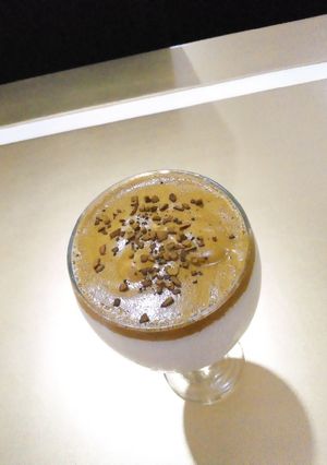 A picture of Dalgona coffee.