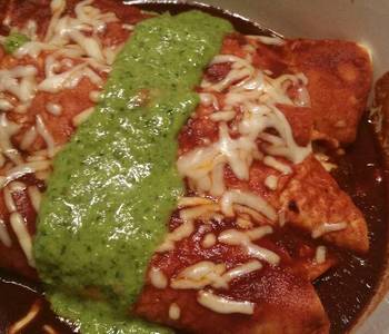 How To Prepare Recipe Queso Fresco Enchiladas w Red Sauce  Chimichurri Delicious Simple