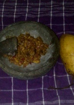 Foto resep Sambal terasi buah kemang/asam binjai