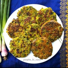 Green onion fritters A picture of Green onion fritters.