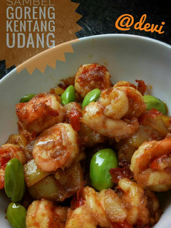 Foto resep Sambal goreng kentang udang pete