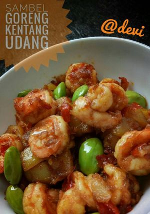Foto resep Sambal goreng kentang udang pete