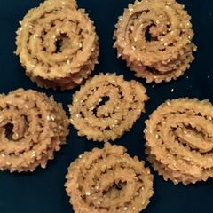 Rice flour chakri A picture of Rice flour chakri.