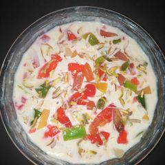 A picture of Rabri fruit trifle.