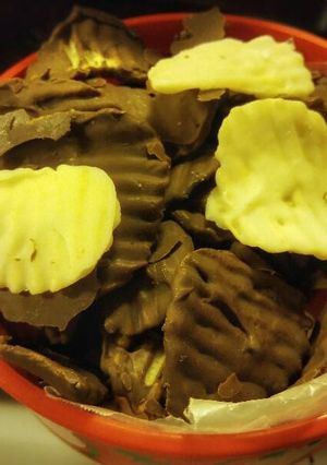 A picture of Chocolate covered chips.