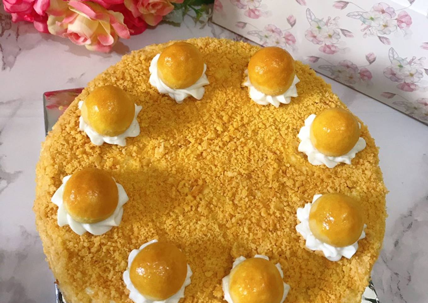 Sarapan adalah kue yang hancur