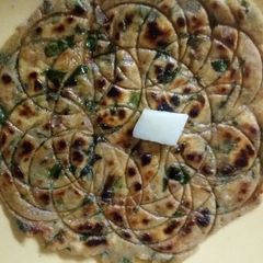A picture of Palak paratha.