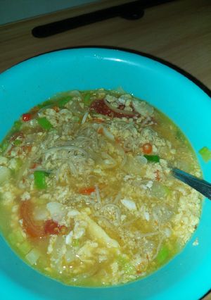Foto resep Sup telur enoki tomat