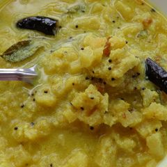 A picture of Banana stem curry (Vazhappindi moru ozhicha kootan).