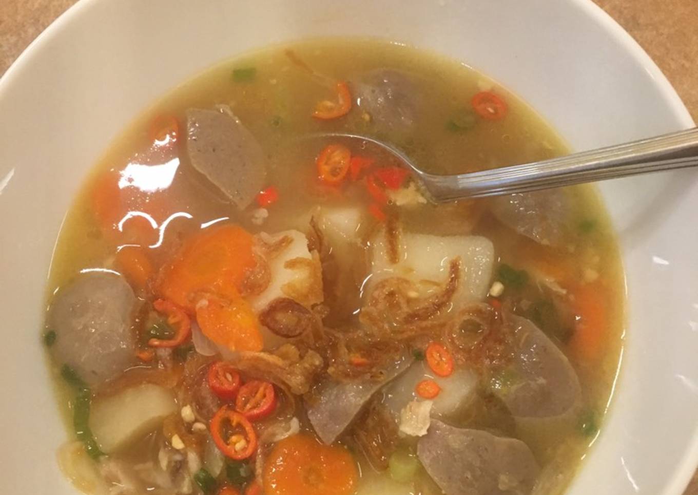 Sup Ayam baso sapi Extra Simpel