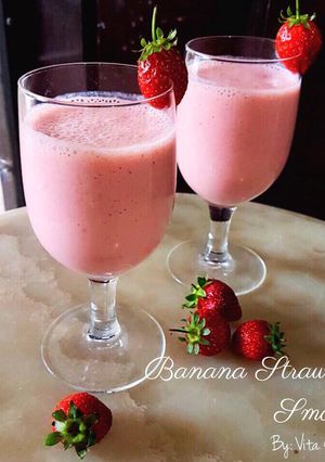 Foto resep Banana Strawberry Smoothie