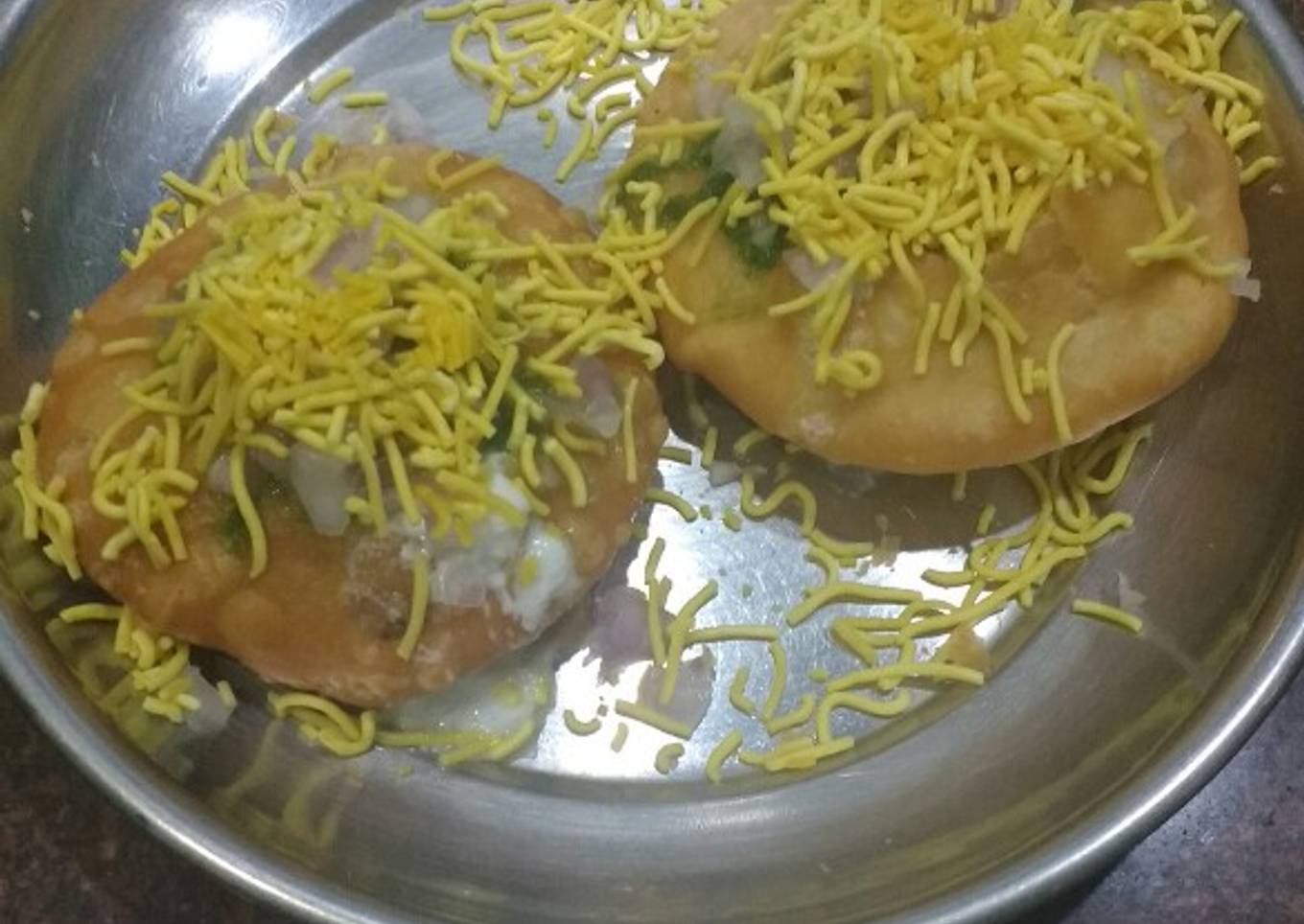 Moong daal and matar kachori