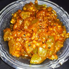 A picture of Methi Aloe Vera pickle.