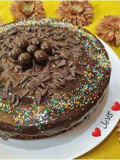 عکسی از دستور کیک ماست شکلاتی 😋(کیک روز دختر)