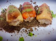 Una foto de pescado salsa ostras