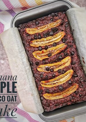Foto resep Banana Apple Choco Oat Cake