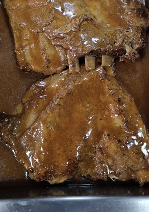 Una foto de Costillar de cerdo asado