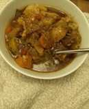 Mutton stew with homemade dumplings