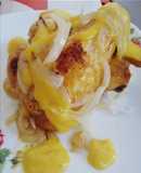 Alitas de pollo a la plancha en salsa de mango