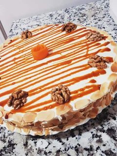 صورة لوصفة كيكة الجزر والجوز