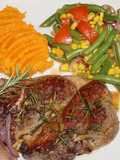 Pan seared rosemary lamb shoulder blade chops