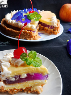 Foto resep Layered Apple Telang Tart (No Bake)
