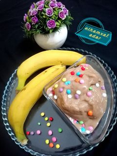عکسی از دستور بستنی موزی شکلاتی