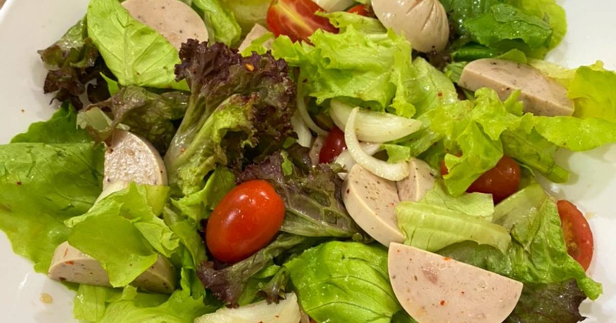 Sour and spicy Vietnamesestyle pork sausage salad Recipe by Jeerapa K