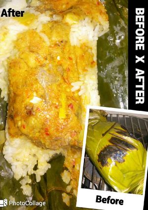 Foto resep Nasi bakar oncom daging sapi
